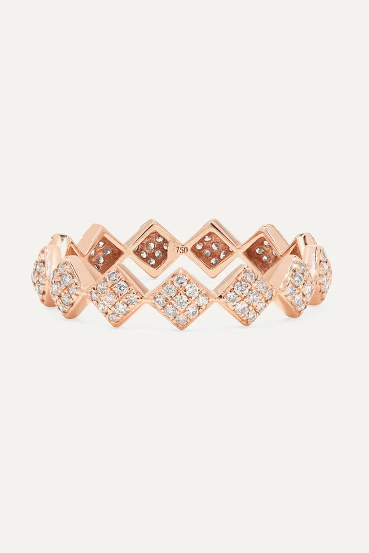 OFIRA - Tattoo 18-karat Rose Gold Diamond Ring - 3
