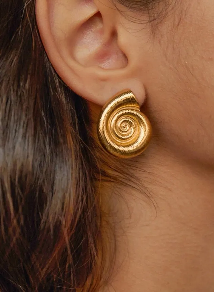 Elegant Gold Plated Hoop Earrings For Women