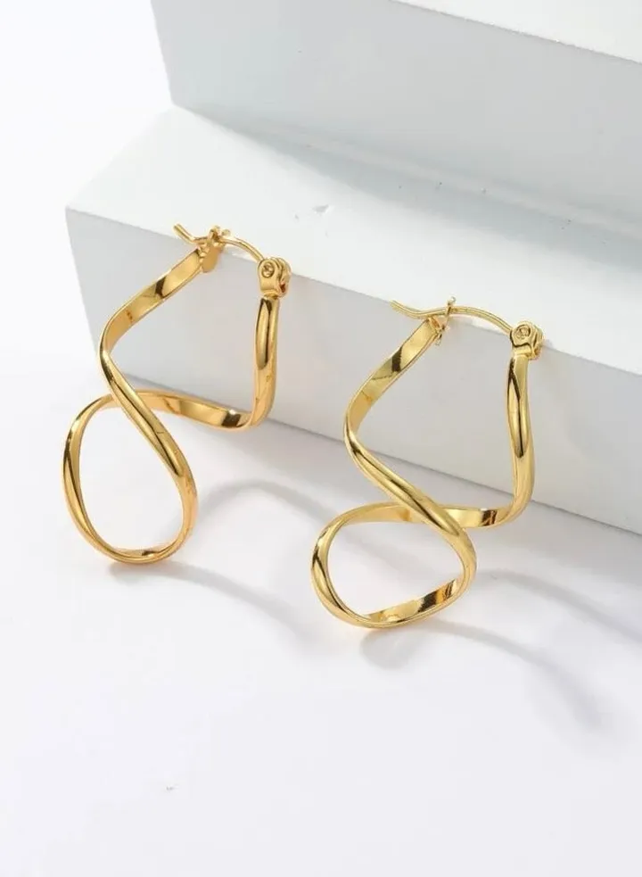 18k Gold Plated Stainless Steel Earring For Women