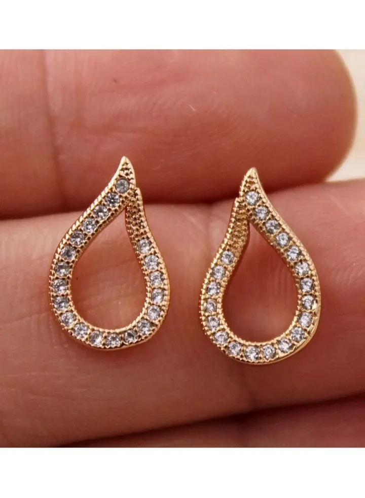 Elegant Small Gold Plated Earrings For Women