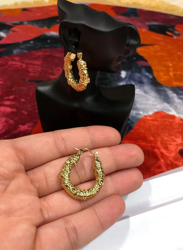 Elegant Stainless Steel Gold Plated Earrings For Women