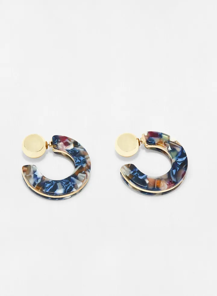 Resin Hoop Earrings