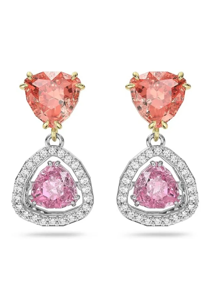 SWAN Crystal Pendant Earrings With Charming Details