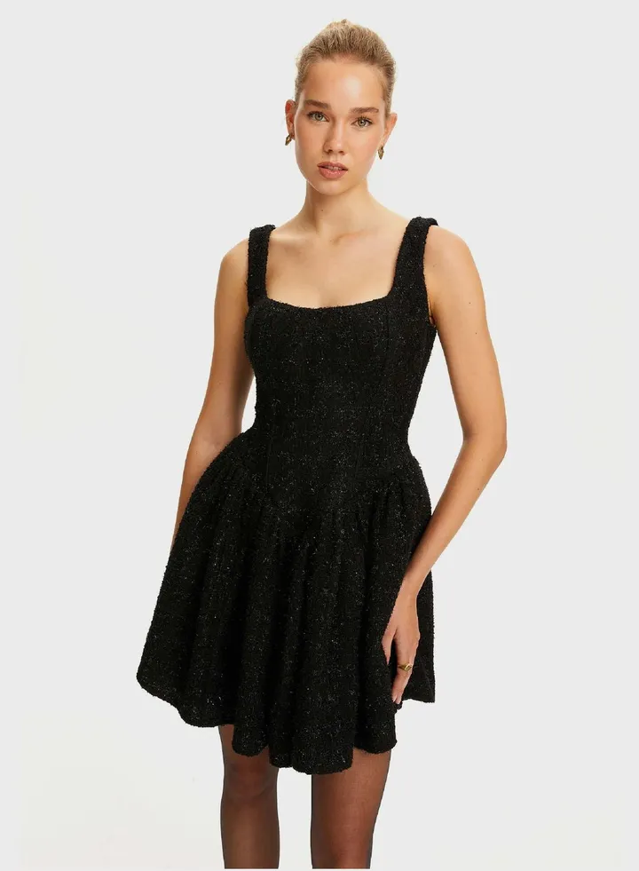 Strappy Pleated Dress