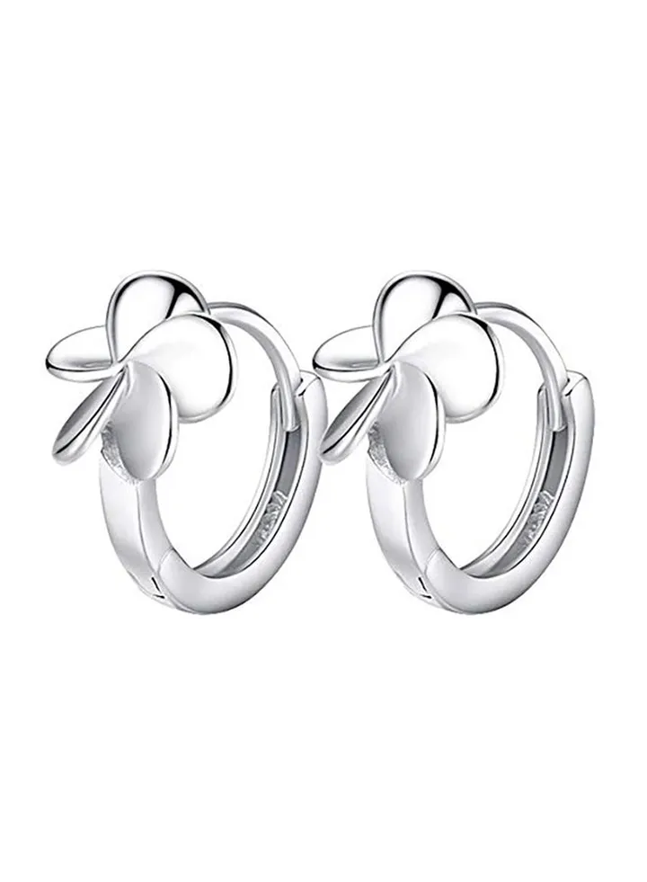 Flower Design Metal Hoops