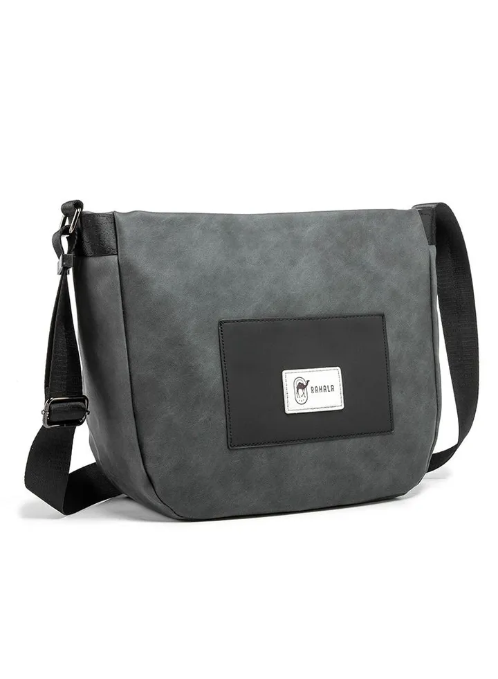 YH3562 Large Capacity Vintage Fashion Leather Crossbody Bag, Grey
