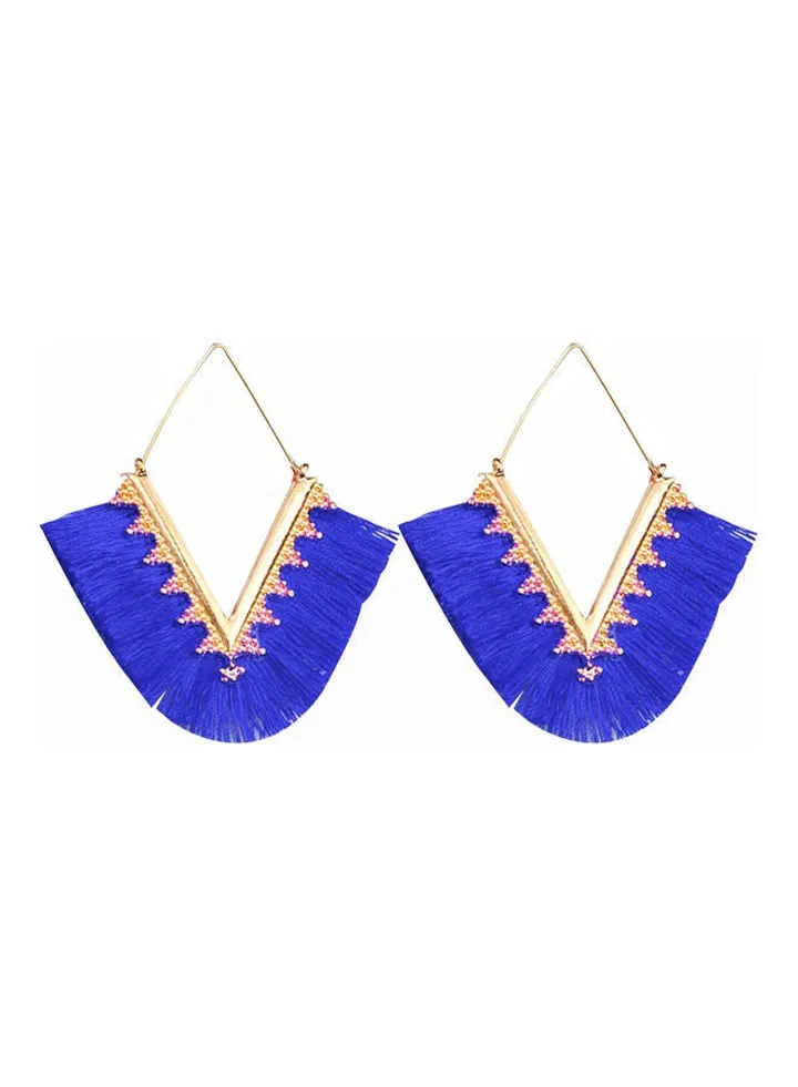 Bohemian Women V Tassel Dangle Earrings