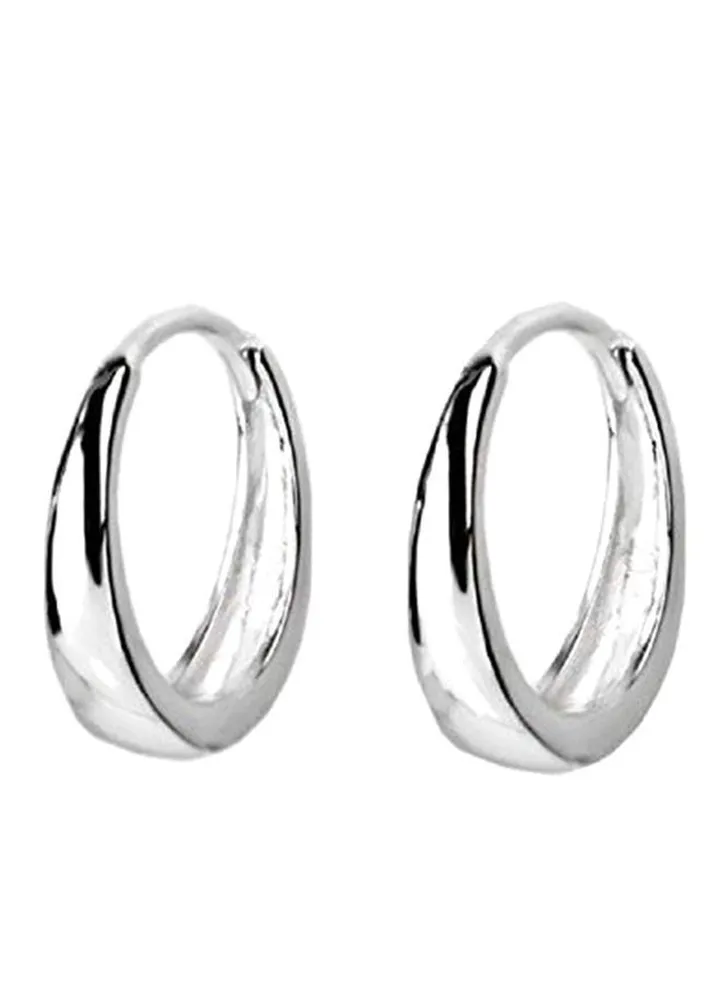Brass Hoops Silver