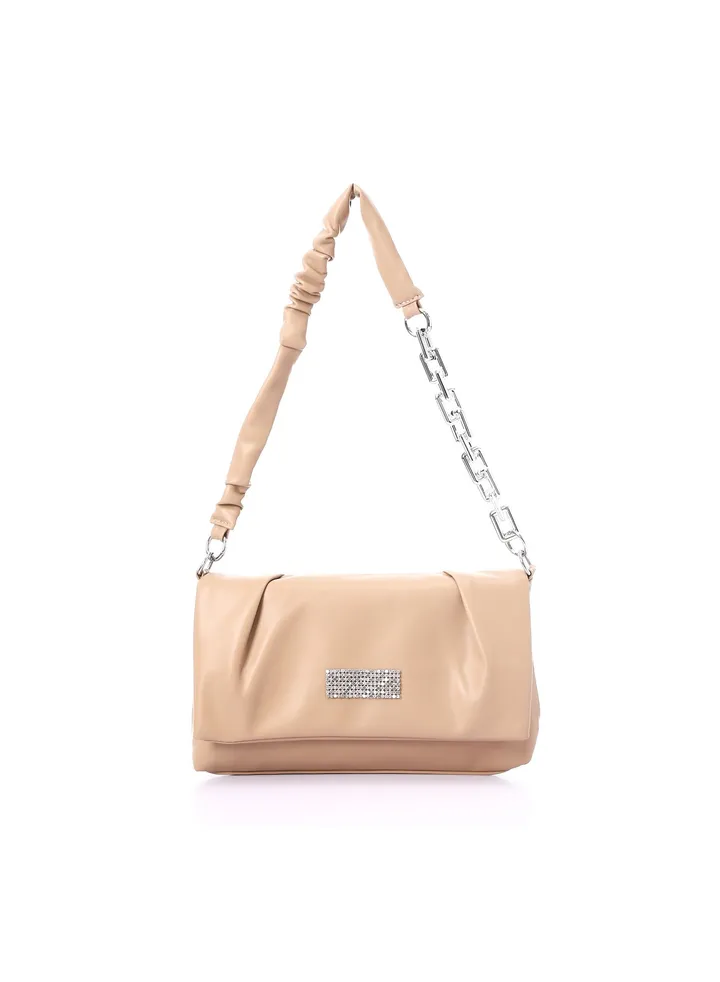 Magnetic and Zipper Closure Cross-Body Bag - Camel