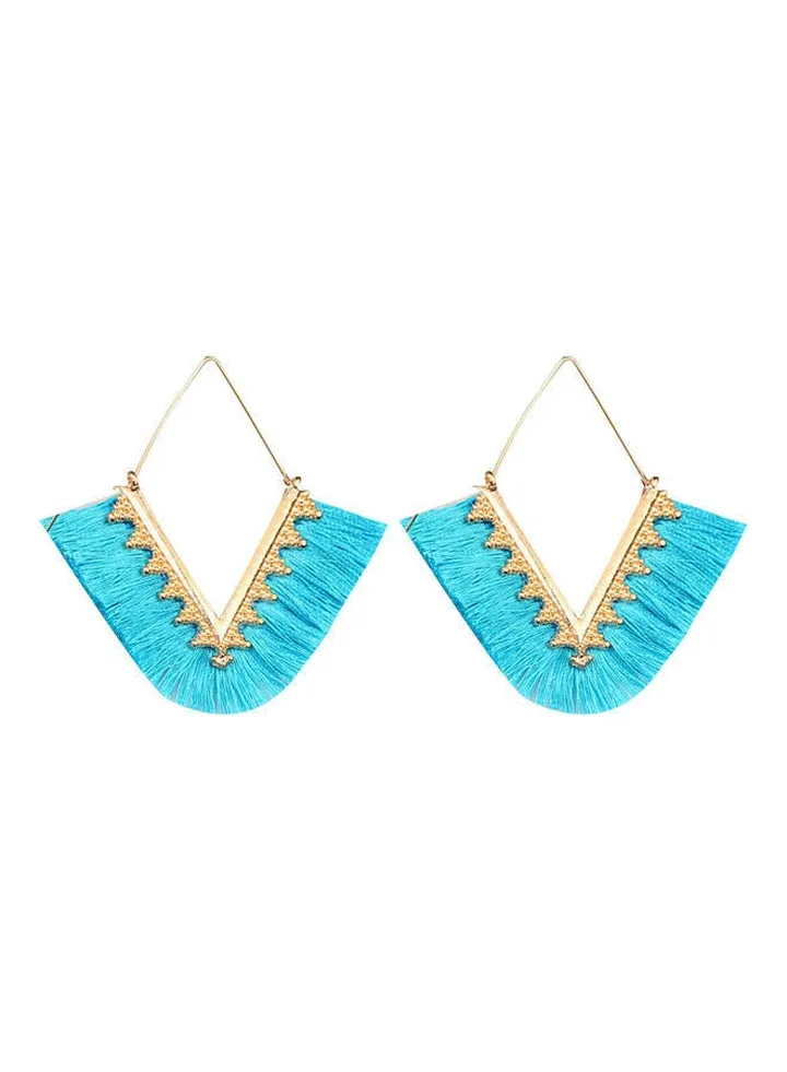 V Tassel Dangle Earrings