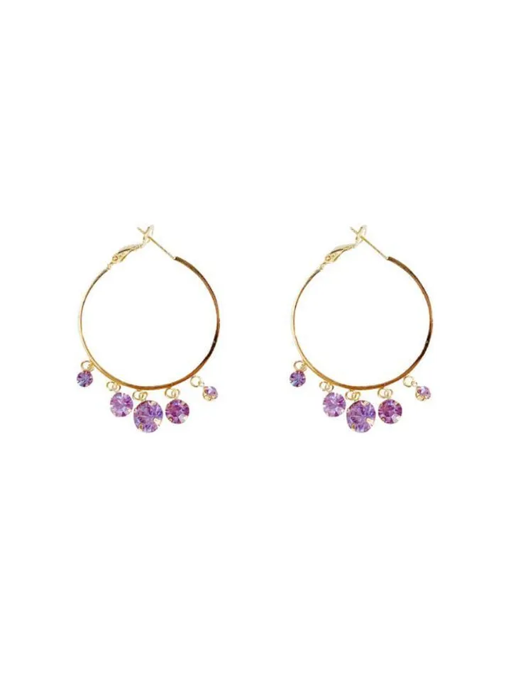 925 Silver Needle Diamond Tassel Earrings