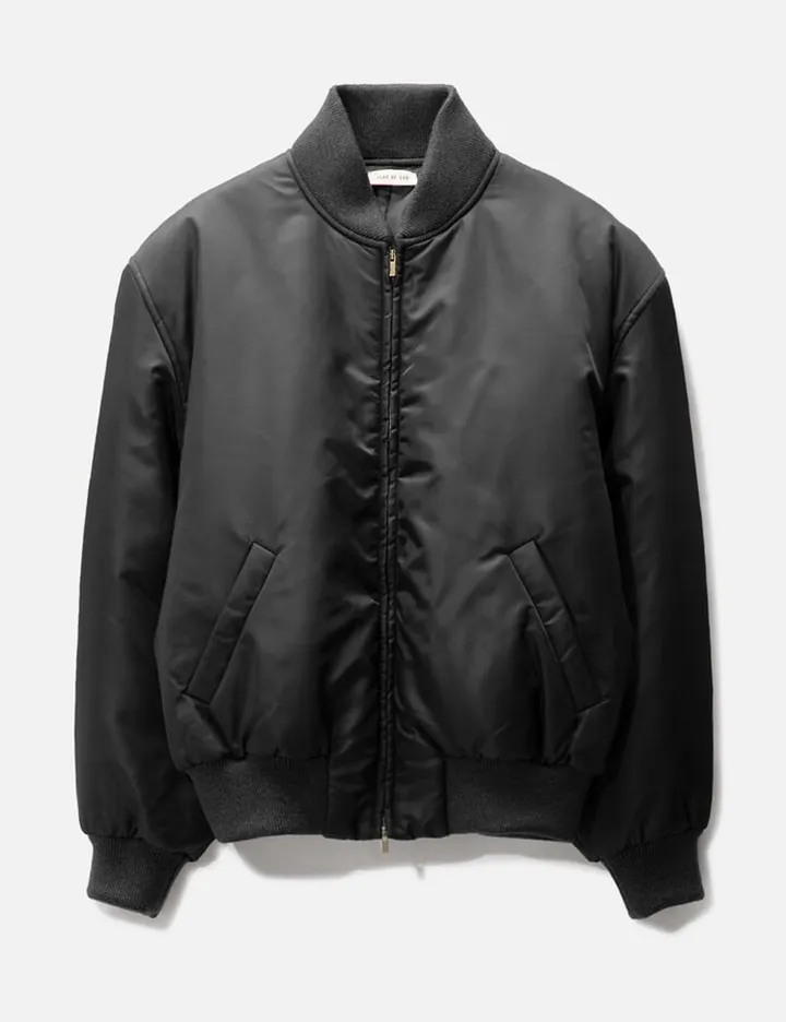 Nylon Twill Bomber Jacket