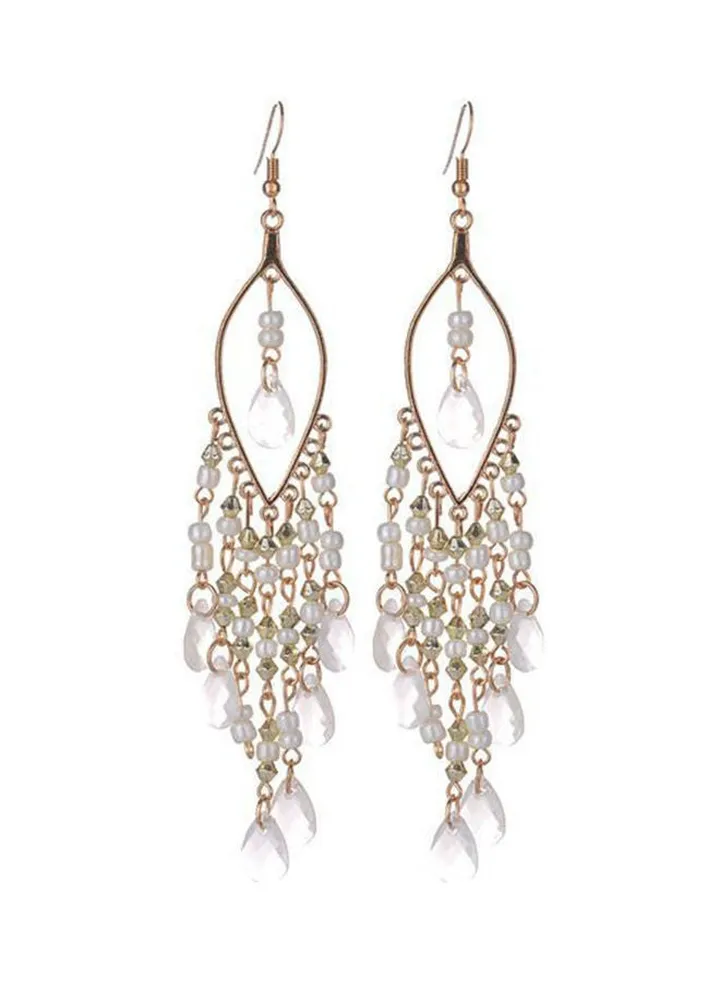 Rhinestone Tassel Earrings