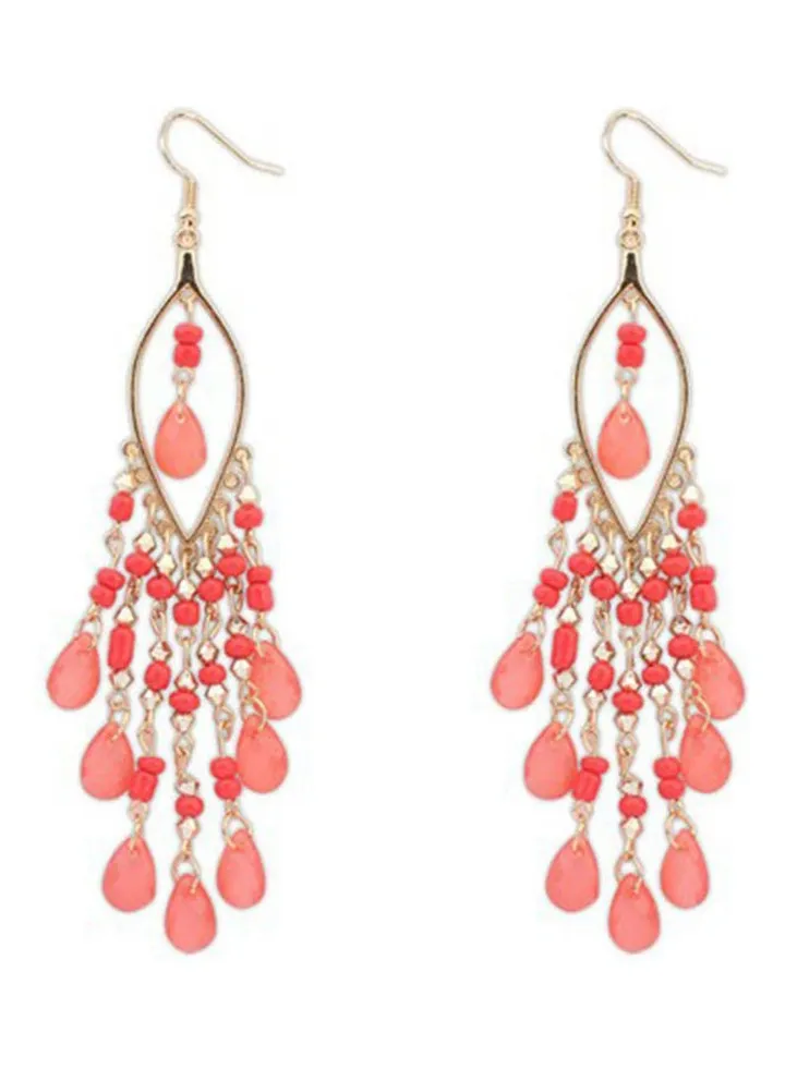 Rhinestone Tassel Earrings