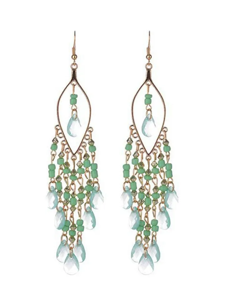 Rhinestone Tassel Earrings