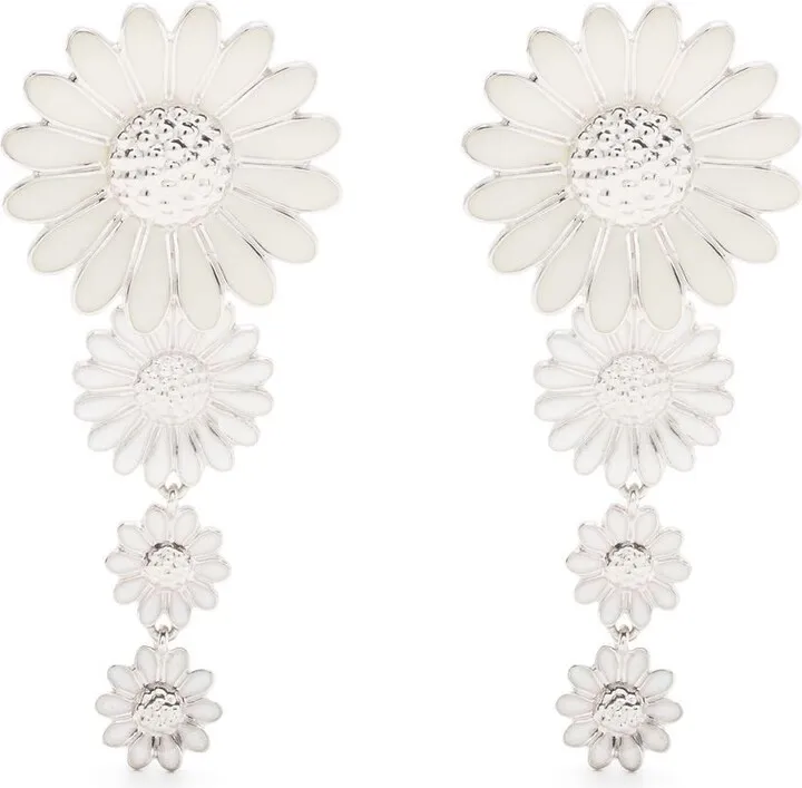 medium Daisy sterling silver earrings
