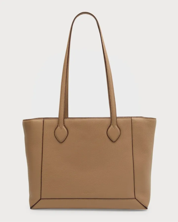 Lana Grain Leather Shopper Tote Bag