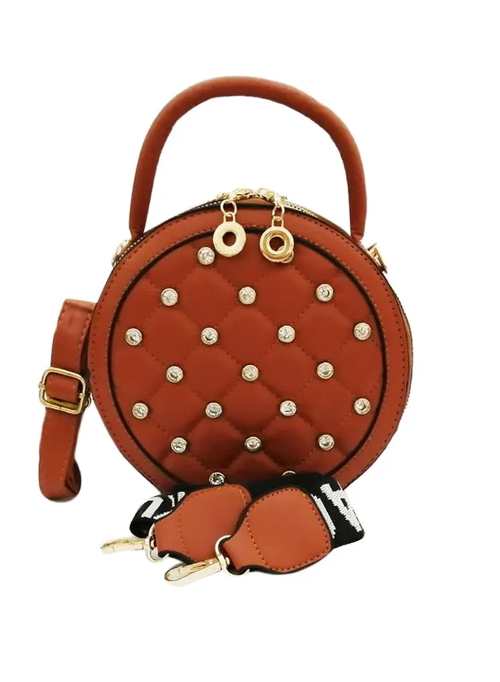 Leather Crossbody Bag Camel