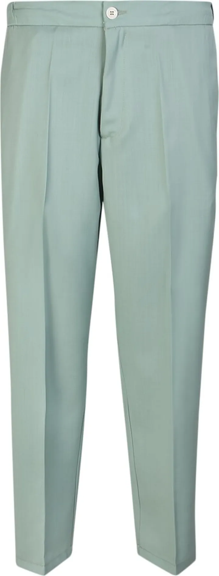 Aqua Green Straight-leg Trousers