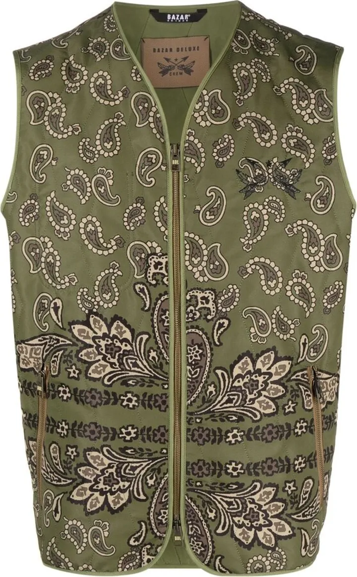 Desert zipped padded gilet