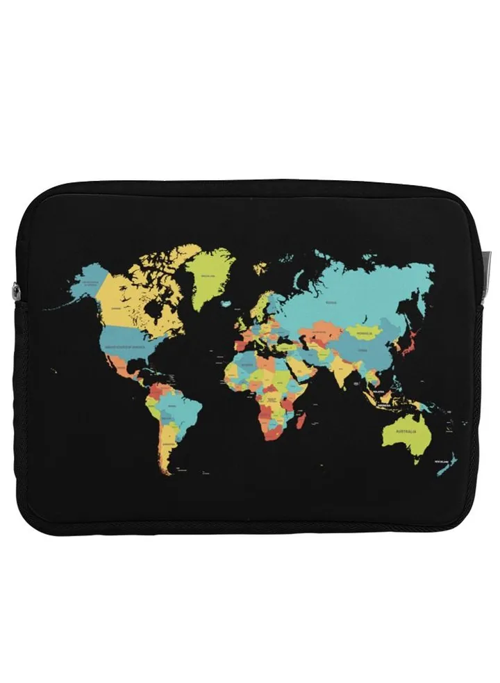 laptop sleeve 15.6 inch Protective Case with Zipper Carrying Bag - Printed on Both Sides - Water Proof - Double Layer..