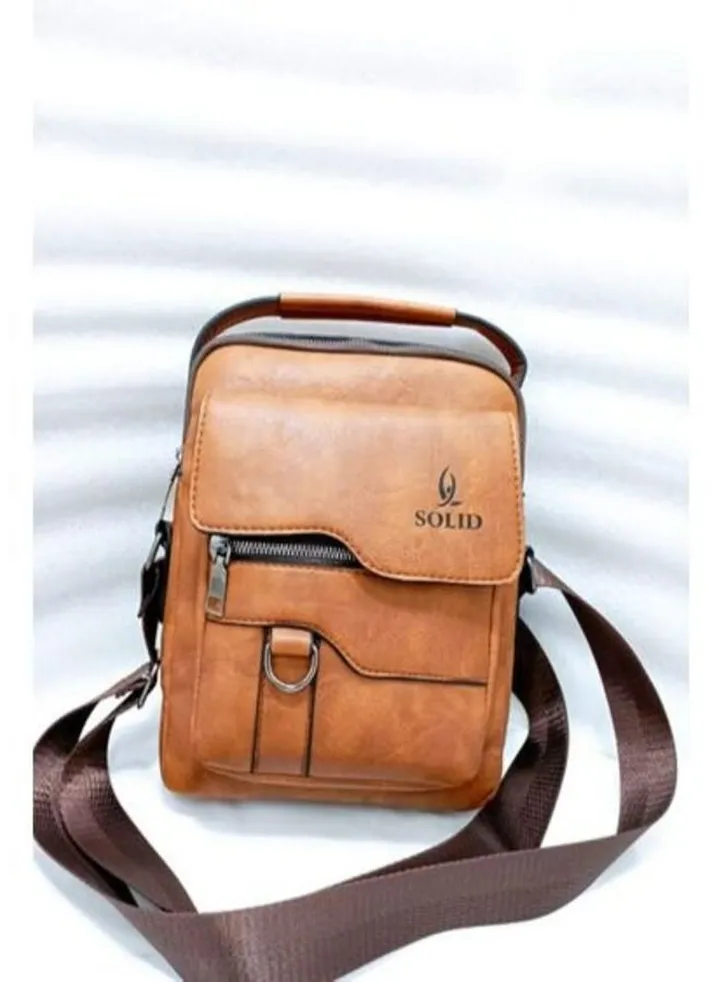 Leather Crossbody Bag - Havana