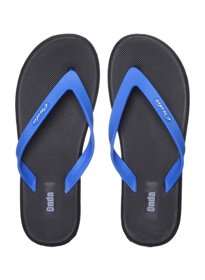 Tokyo Thin-Strap Flip Flops Black/Blue