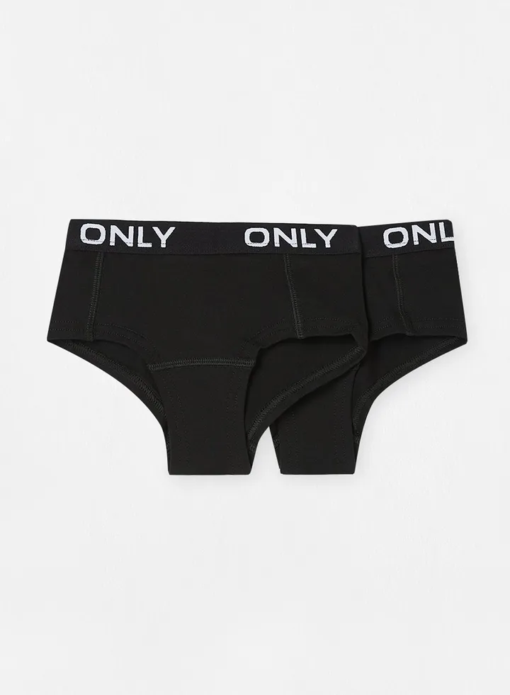 Kids Hipster Brief (Pack Of 2) Black