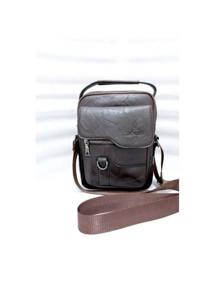 Leather Crossbody Bag - Black