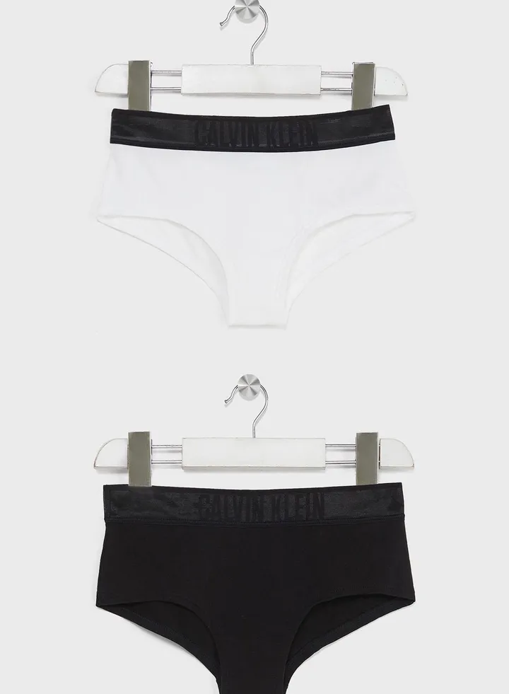 Kids 2 Pack Logo Bikini Brief