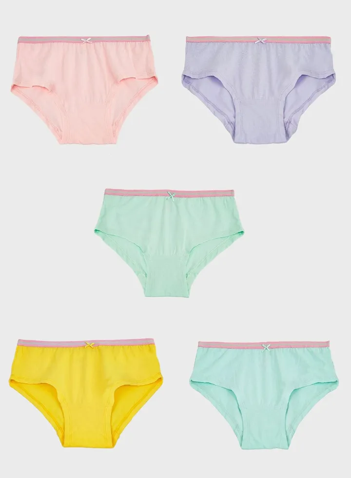 Pack Of 5 Girls Essential Hipster