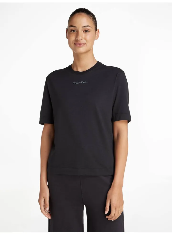 Women's Relaxed Logo T-Shirt, Cotton, Black