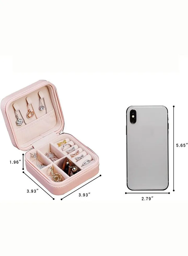 Jewelry Box, Storage Case, Jewelry Case, Travel Jewelry, Earring Necklace, Necklace Bracelet, Jewelry Organizer, Travel Jewelry Case,Gift for Women Girl, Gift Box Holiday Day Gift (Pink)