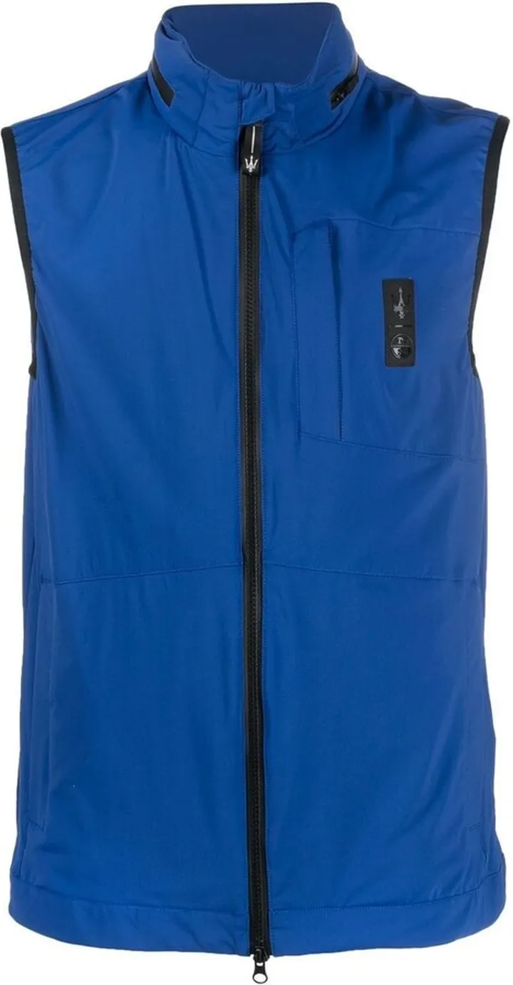 Concealed-Hood Zip-Up Gilet