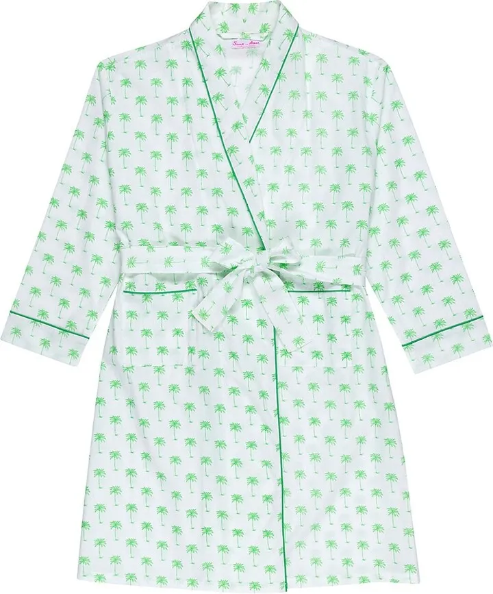 Blue Palm Tree Robe