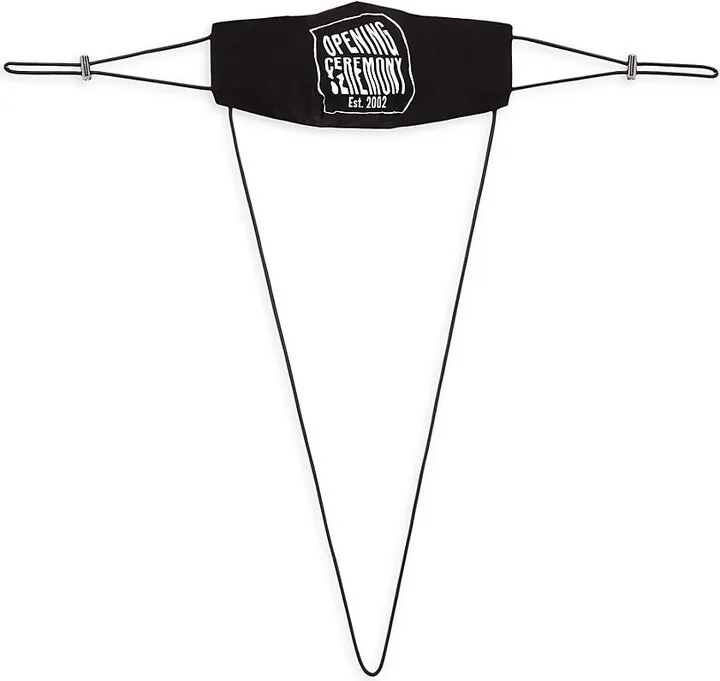 Warped Logo Lanyard Face Mask
