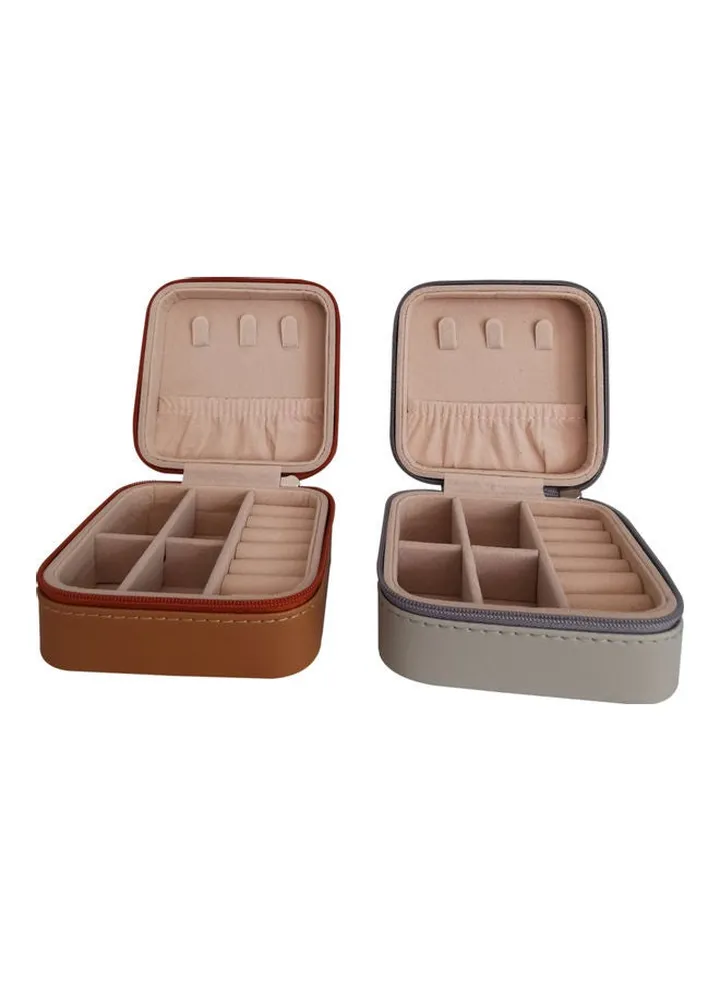 2-Piece Portable Travel Jewellery Organizer Set