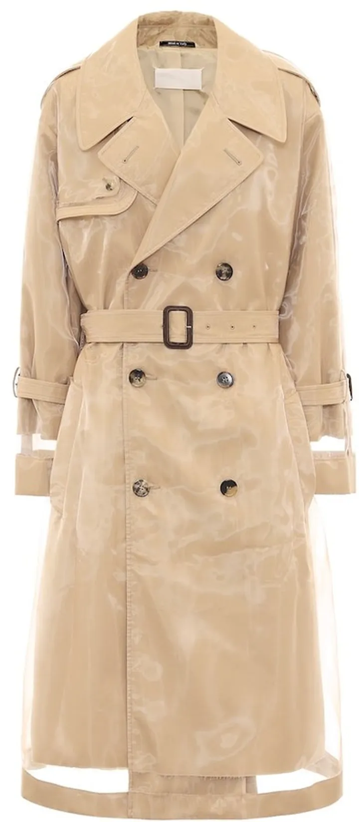 PVC-wrapped cotton trench coat