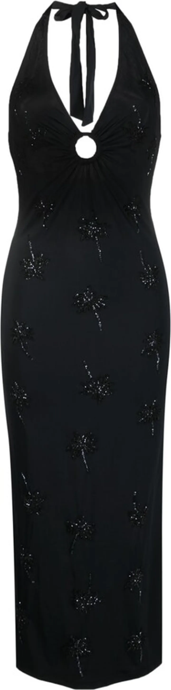 Palm Tree-Embellished Dress