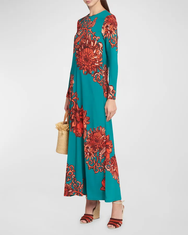 Long-Sleeve Swing Dress