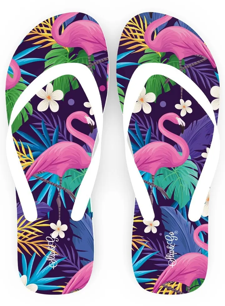 Sea Flip Flop Flamingo