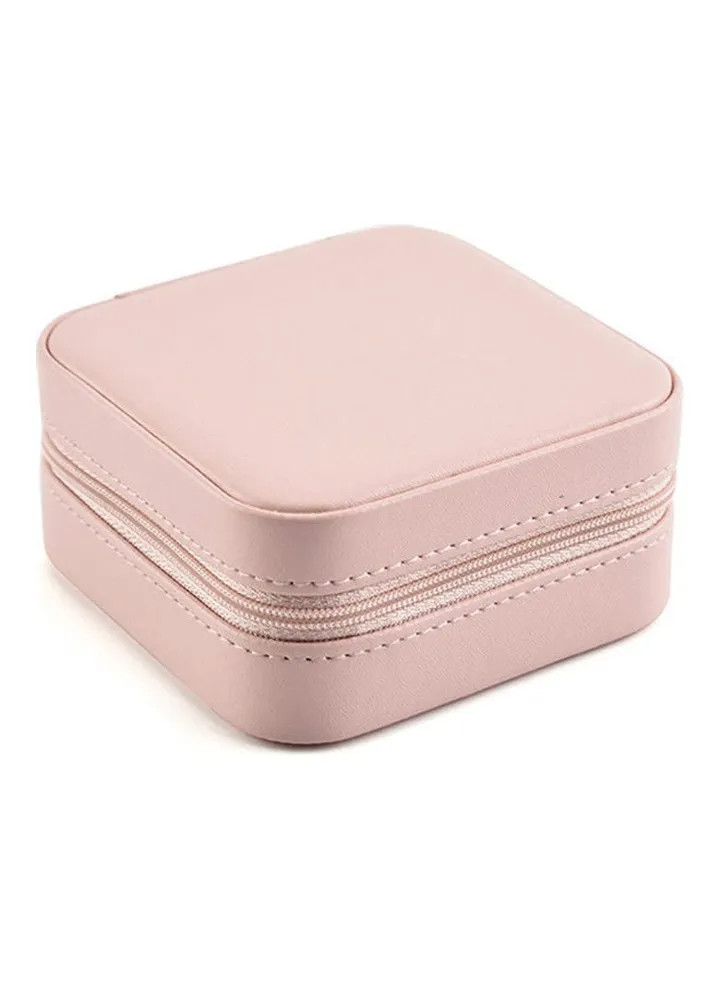 Faux Leather Zip Jewelry Box