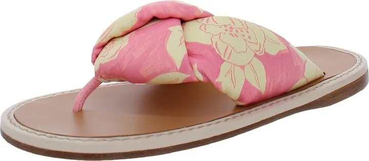 Nappa St. Rosa 1 Womens Leather Floral Thong Sandals