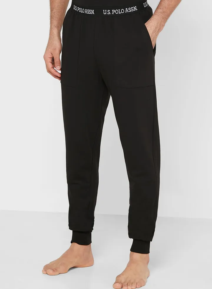 Logo Band Joggers Black