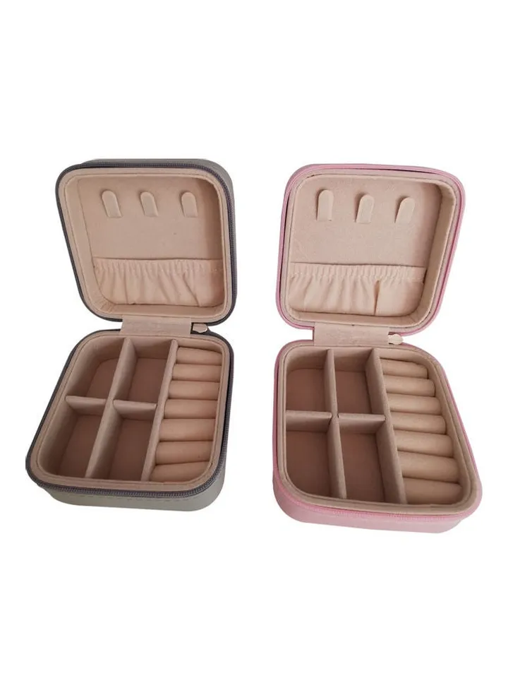 2-Piece Portable Travel Jewellery Organizer Set