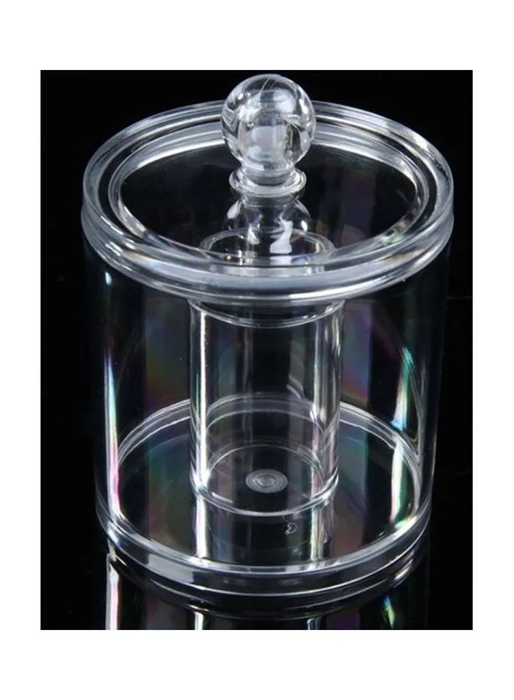 Transparent Round Cotton Bud Case