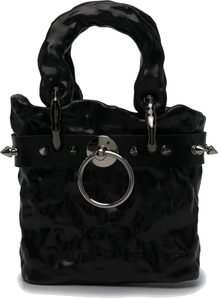 Spike-Detail Sculpted Mini Bag