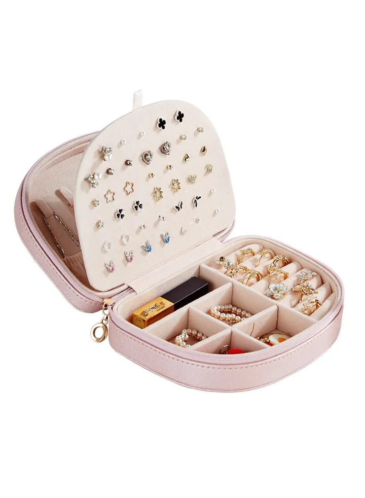Simple jewelry box European creative semicircle large capacity earrings ring lipstick necklace hand jewelry storage box