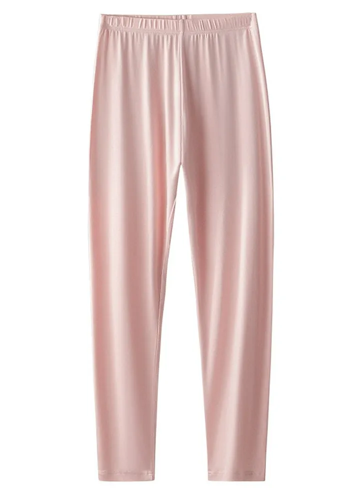 Women's Thin Tights Leggings Underwear Thermal Pants Long Johns Bottoms Wintergear Warm Base Layer Bottoms Pale Pink