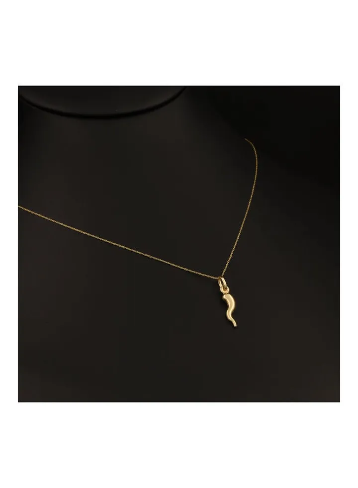 18 Karat Gold Real Horn Necklace